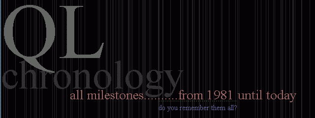 The Sinclair QL chronology, all milestones from 1981 until today - edited by Urs K�nig